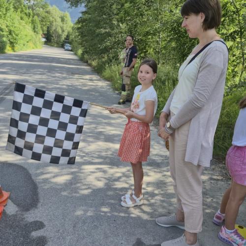 Kinder schätzen den Bremsweg eines Fahrzeuges.