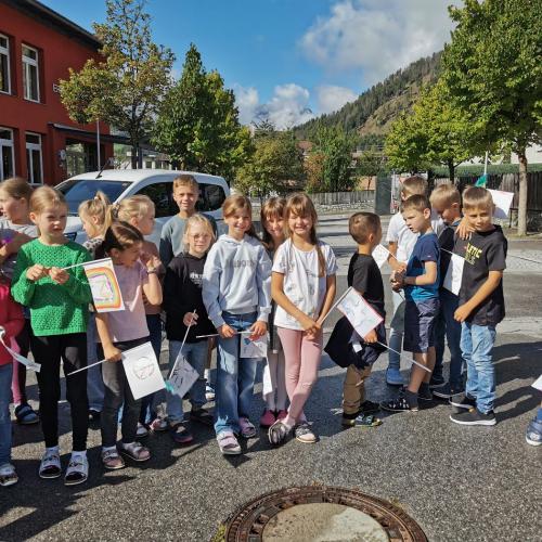 Viele Kinder beim Peace Run.