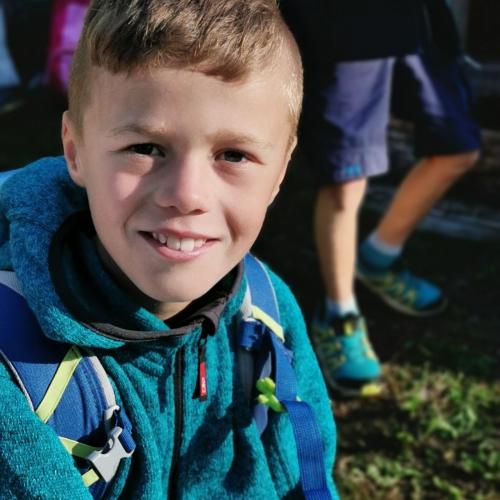 Kinder beim Wandertag.