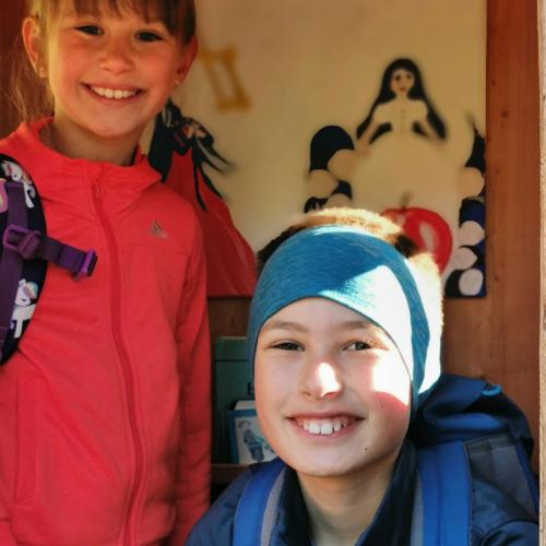 Kinder beim Wandertag.