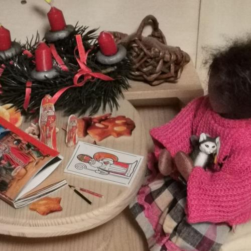 Adventhäuschen in der Schule