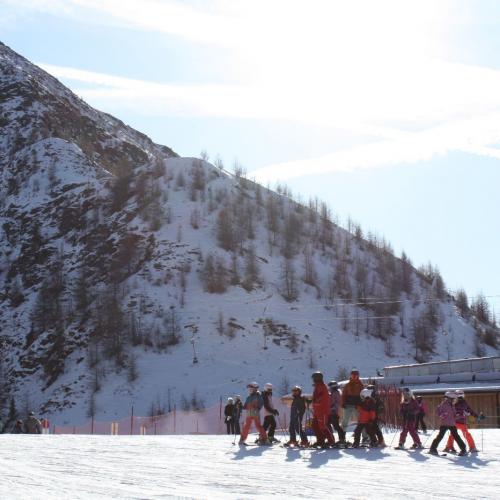 Kinder beim Schifahren
