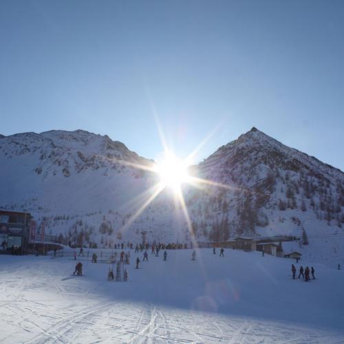 Kinder beim Schifahren