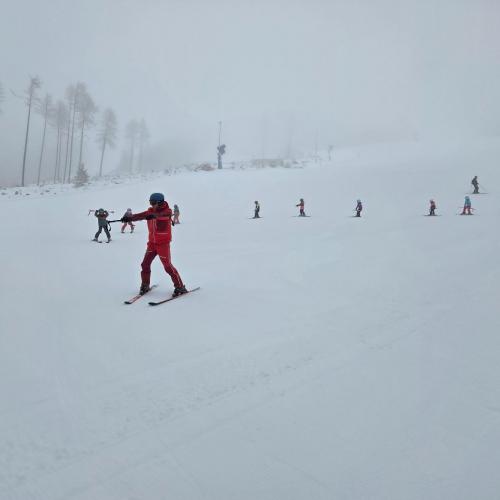 Kinder beim Schifahren
