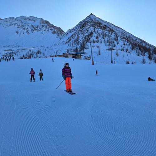 Kinder beim Schifahren