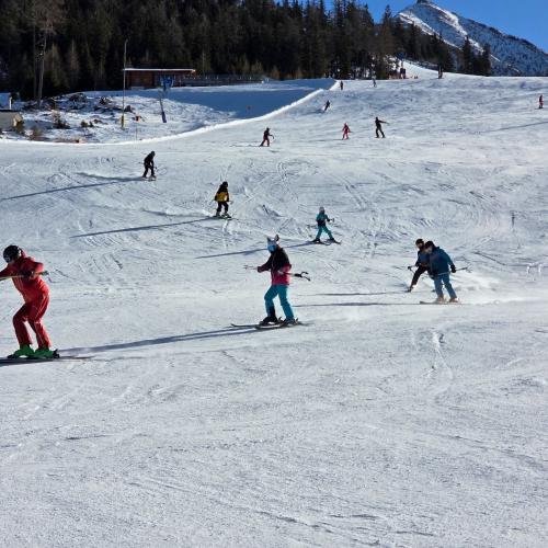 Kinder beim Schifahren
