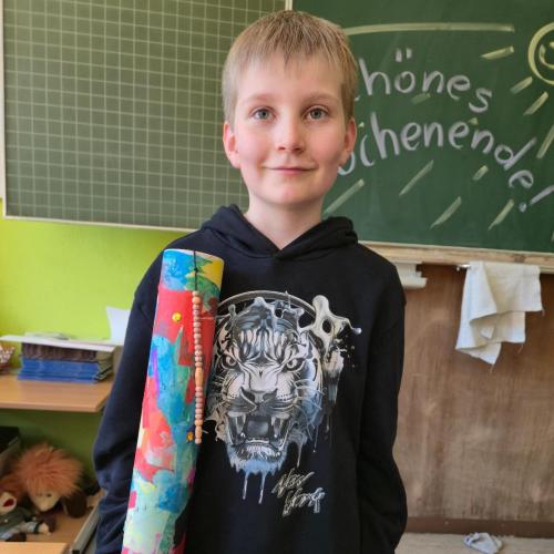 Kinder basteln Regenmacher