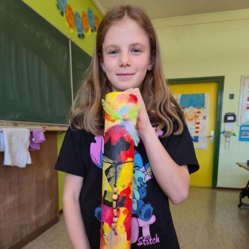 Kinder basteln Regenmacher