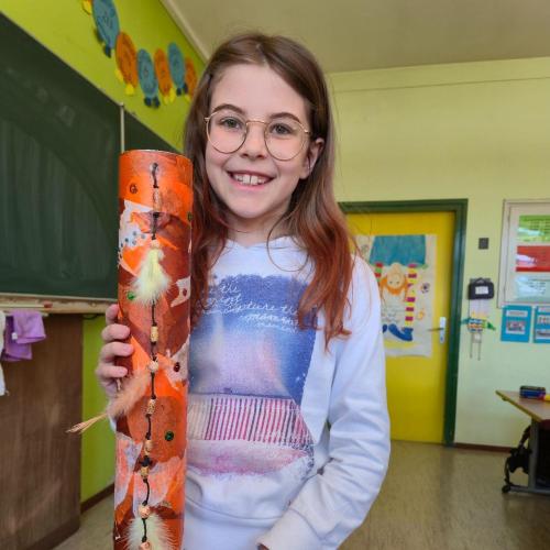 Kinder basteln Regenmacher