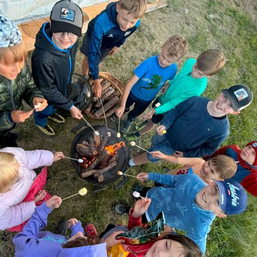 Kinder beim Grillen