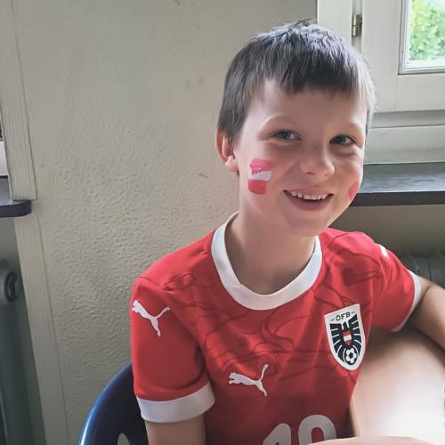 Kind als Österreich-Fußballfan