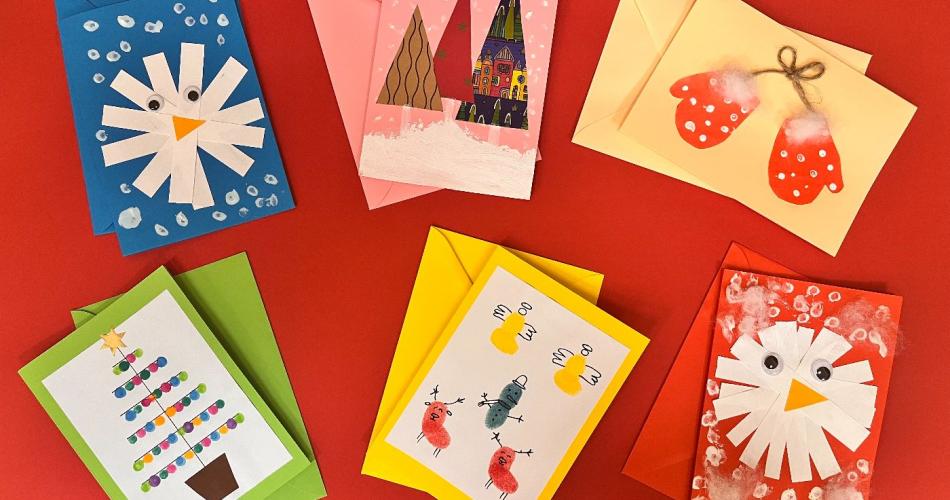 gebasteltete Weihnachtskarten